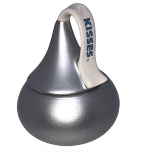 Silver Hershey's Kisses Shaped Container